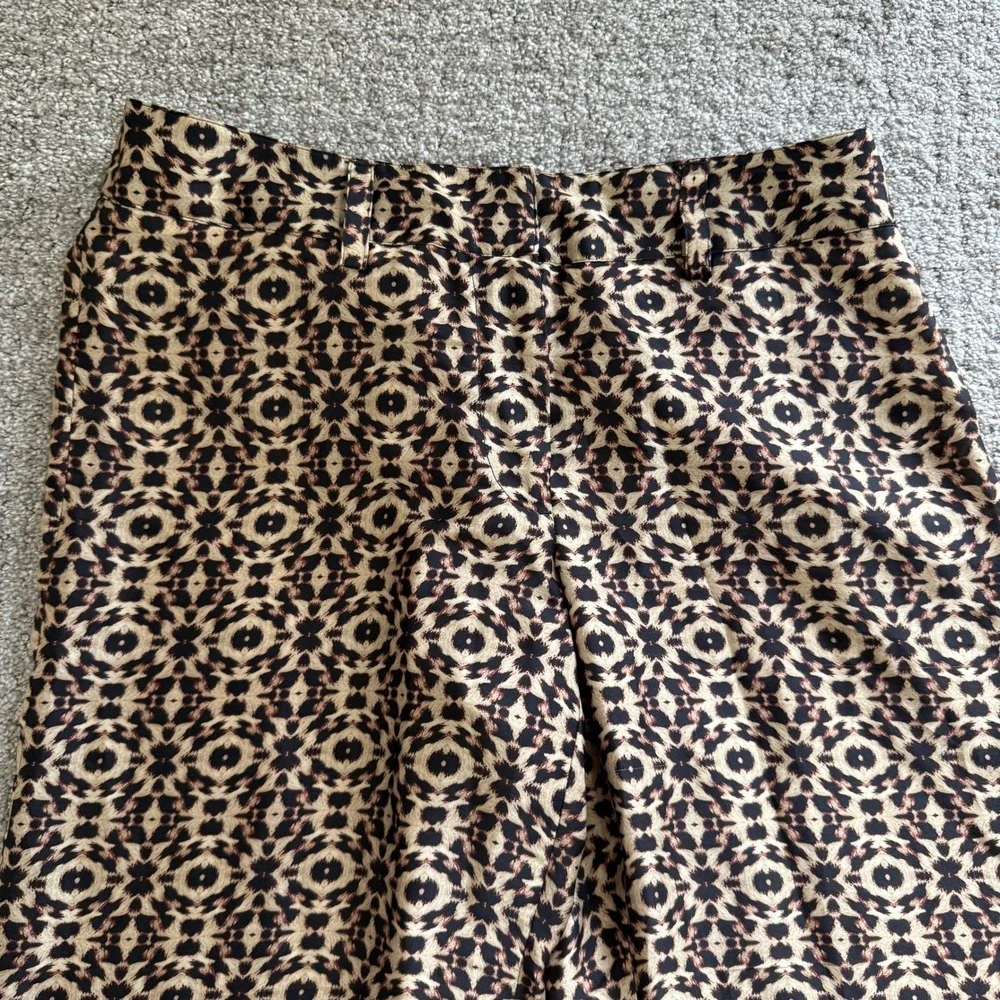 Vintage Cache Wide Leg Animal Print Pants Brown Palazzo‎ Flowy Y2K Earthy Brat 6